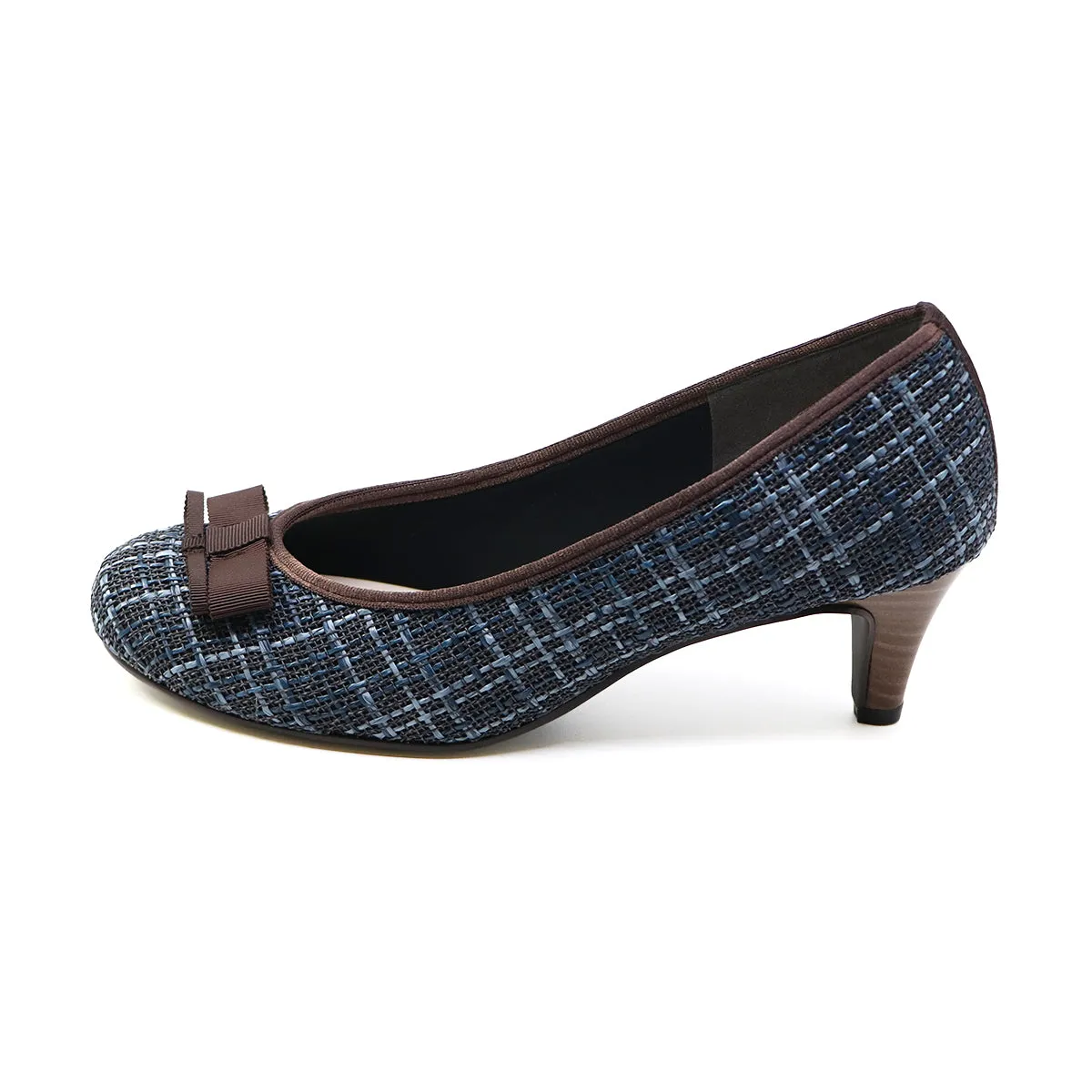COCONA Navy Kitten Heel Pumps sepatu wanita elegan dari Joy368