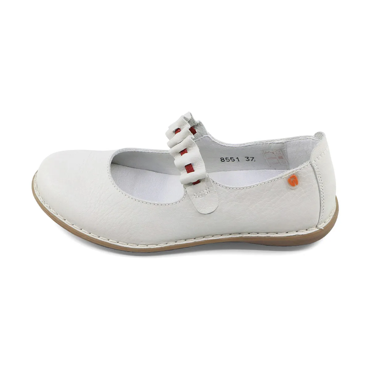 Sepatu wanita COKI STRETCH2 Off White kulit asli dari Spanyol koleksi Joy368