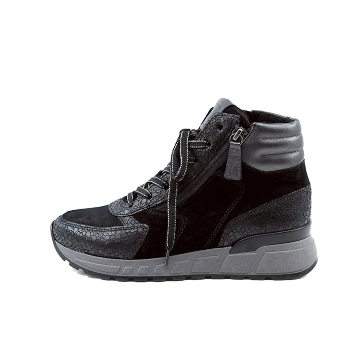 FENNA Black Anti-Slip Sneaker Boots kulit asli koleksi Joy368