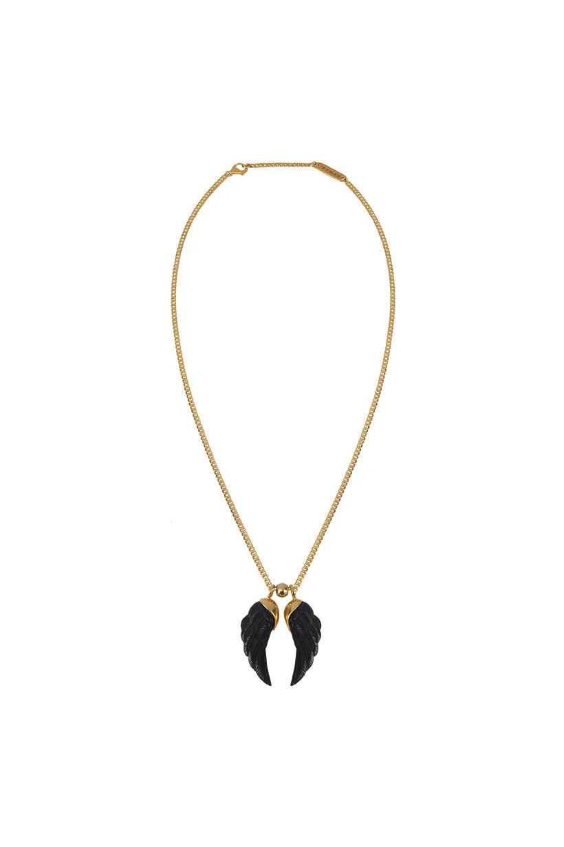 Kalung pendek Icarus Charm lapis emas 22K eksklusif dari koleksi perhiasan Joy368