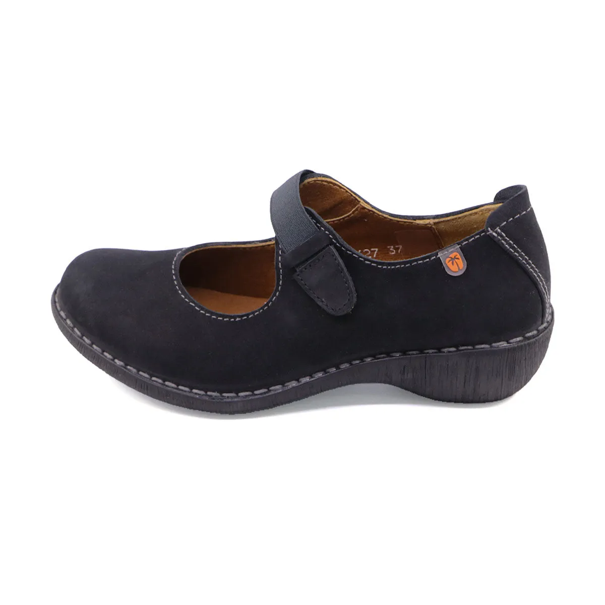 KIKA STRAP Black Mary Jane Wedges di Joy368