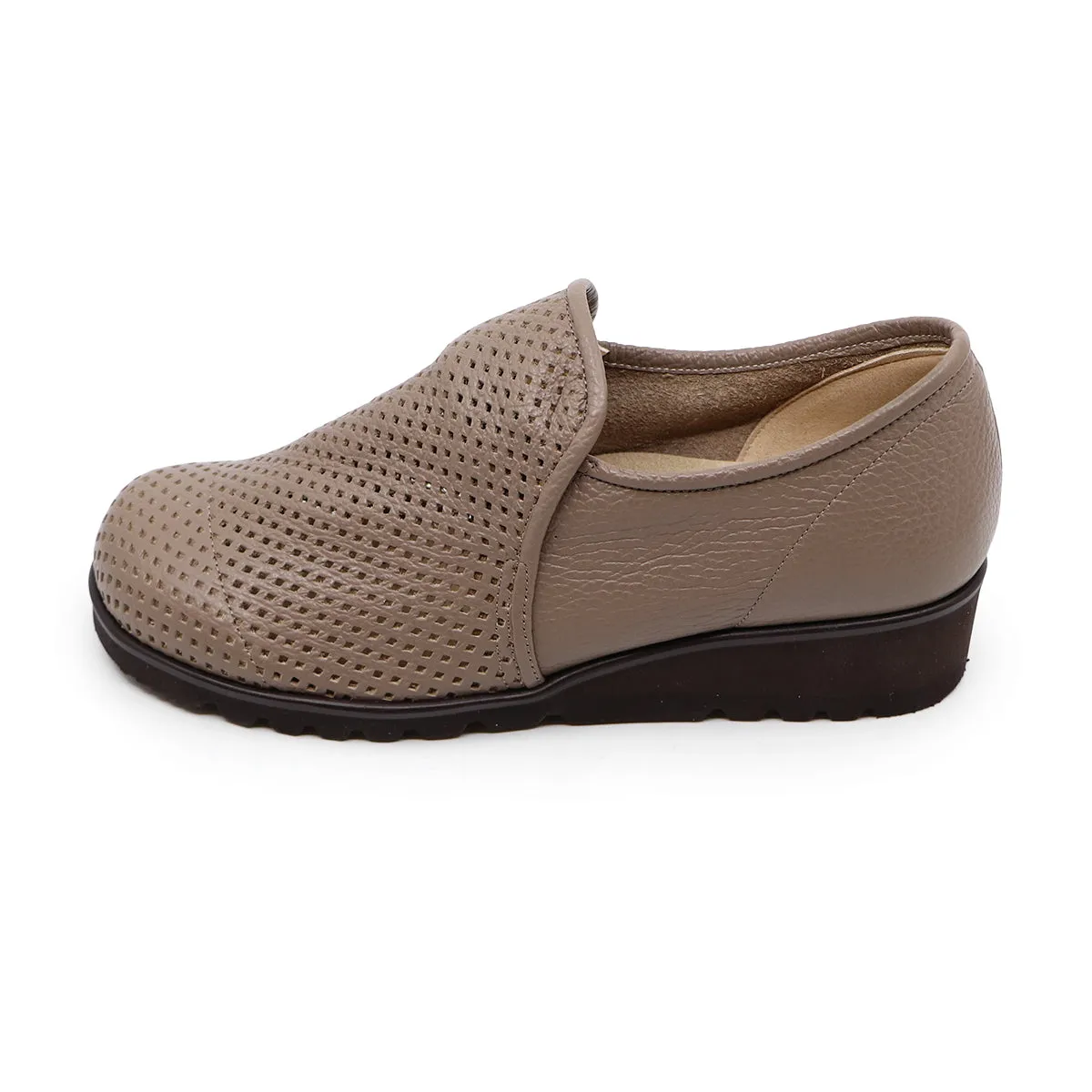 Sepatu KONA Dark Oak Slip On kulit asli dari Joy368