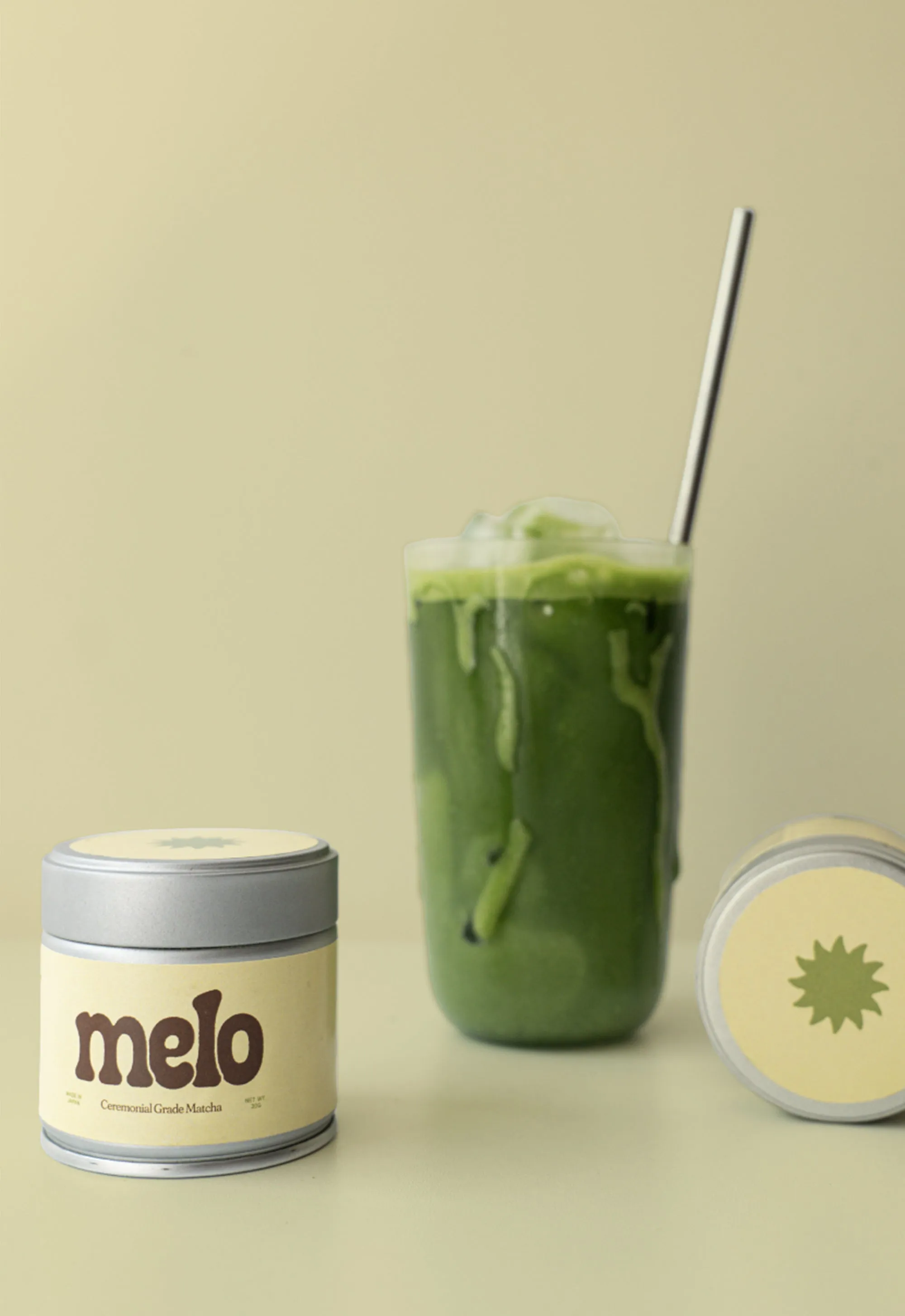 Kemasan kaleng Melo Matcha Tin premium berkualitas tinggi koleksi Joy368