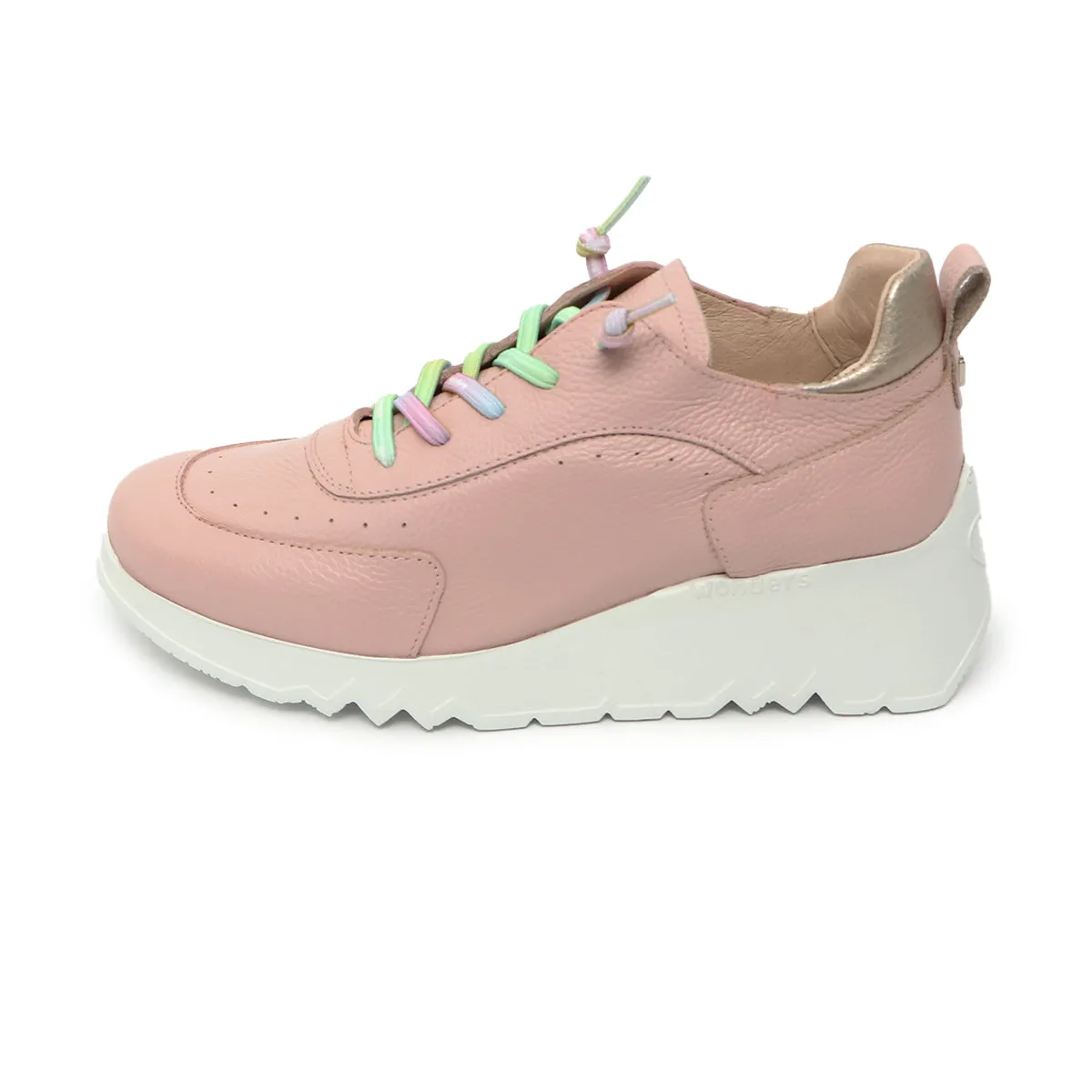 Mint Rose Pink Supported Sneaker kulit asli dari brand Wonders di Joy368