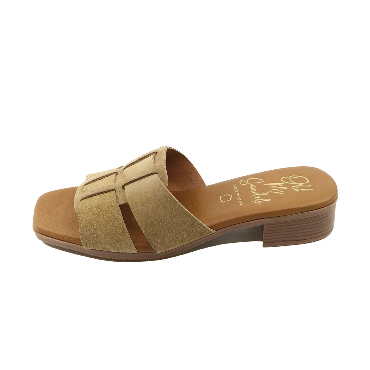 Ola Buckle Sand Beige Soft Sandals dari Joy368 dengan detail double buckle