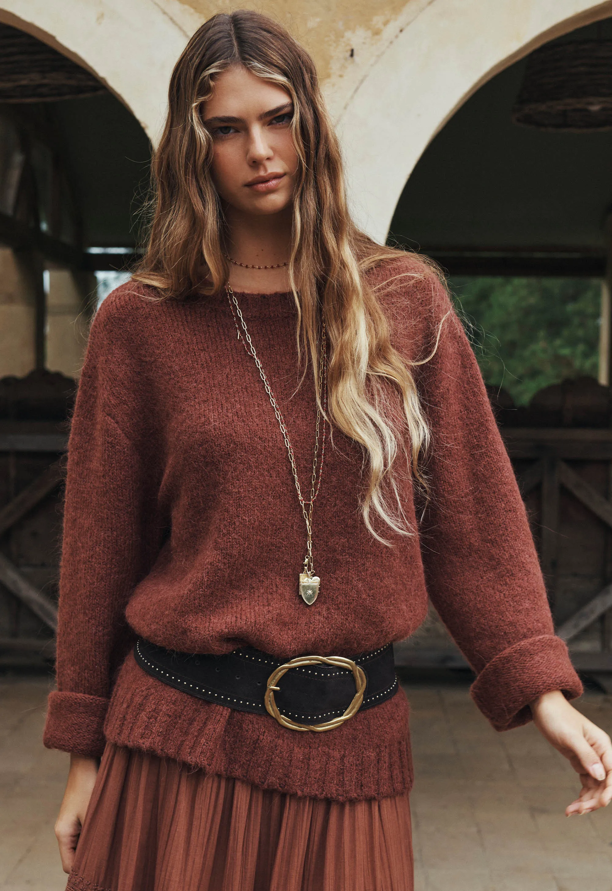 Plum & Lucy Sweater Cocoa premium dari Joy368 tampak depan
