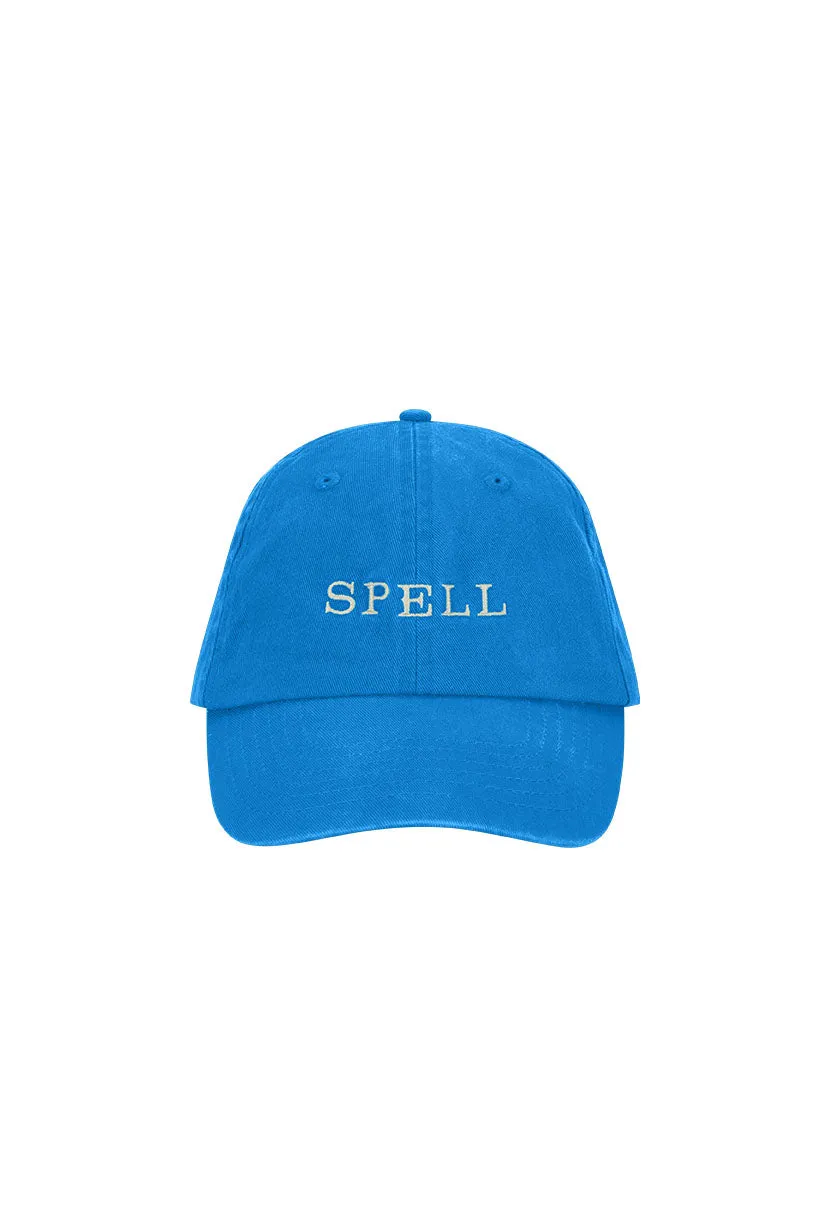 Spell Embroidered Cap Sea Blue warna biru laut eksklusif dari Joy368