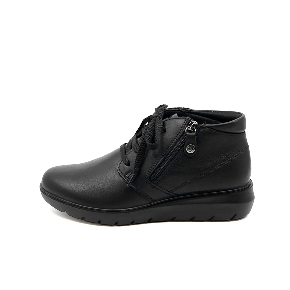 VALI Black Wide Fit Ankle Boots kulit asli buatan Italia dari Joy368